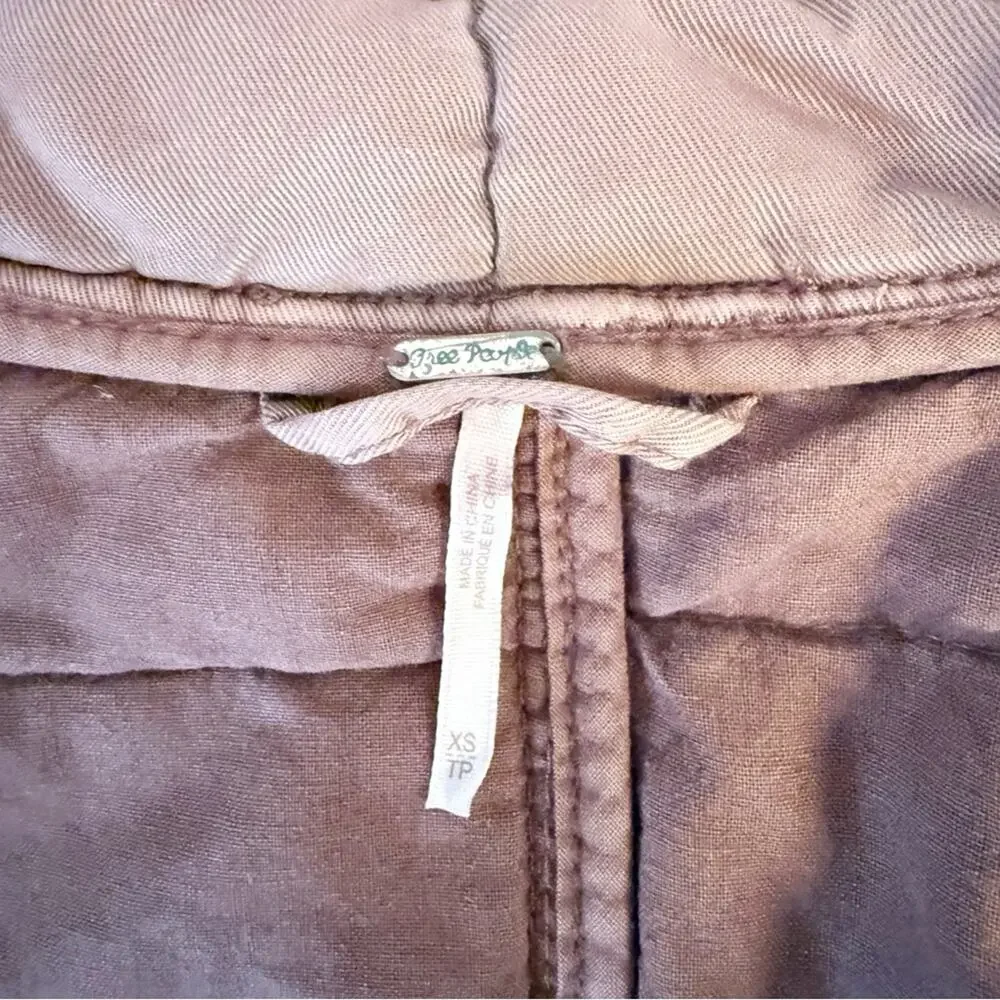 FREE PEOPLE Dolman Quilted Knit Jacket in Color Champagne Diamonds Size XS